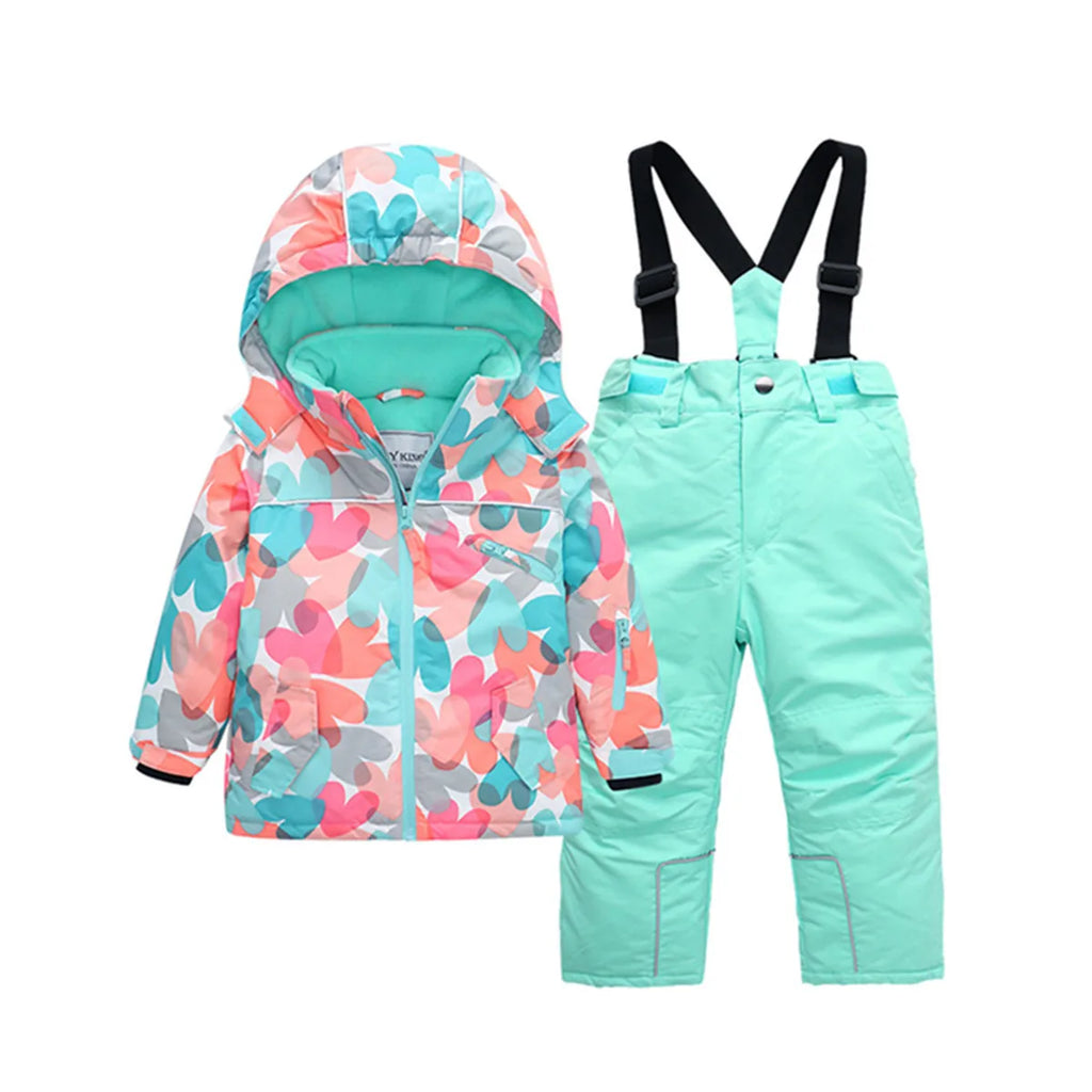 Customizable Kids Skiing Clothes,kids Outdoor Winter Thick Insulation, Waterproof and Windproof Sportswear, Kids Skiing Clothes