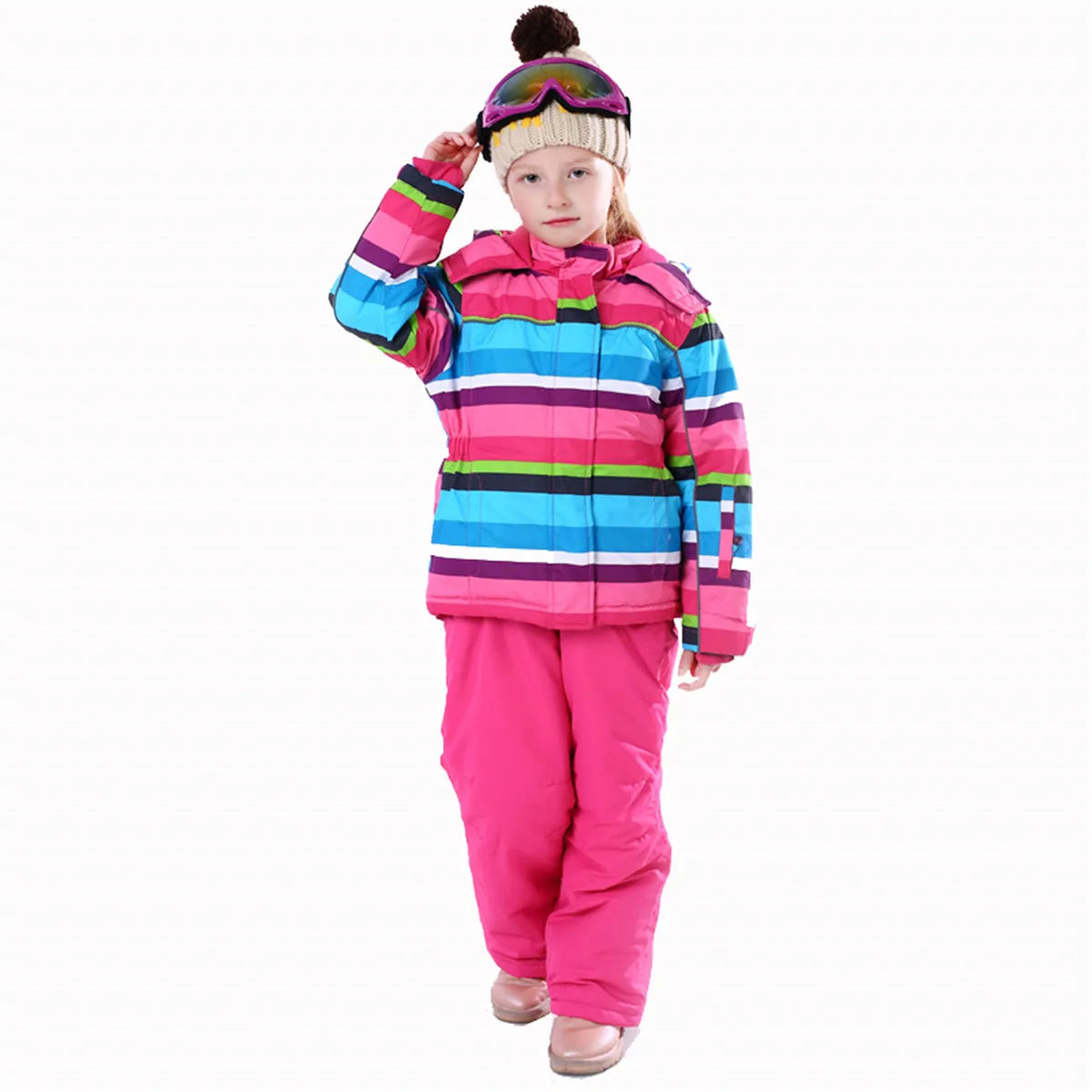 Customizable Kids Skiing Clothes,kids Outdoor Winter Thick Insulation, Waterproof and Windproof Sportswear, Kids Skiing Clothes