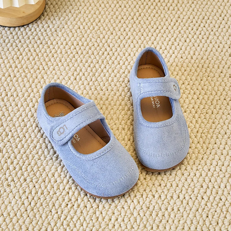 Children's leather shoes 2025 spring autumn new Korean girls' frosted soft soled princess shoes Super Soft Comfortable Sandal