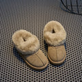 2025 New Simple Girls Slipper Elastic Band Fashion Kids Toes Wrapped Winter Warm Boys Children Cotton Shoes Casual Non-slip Cute