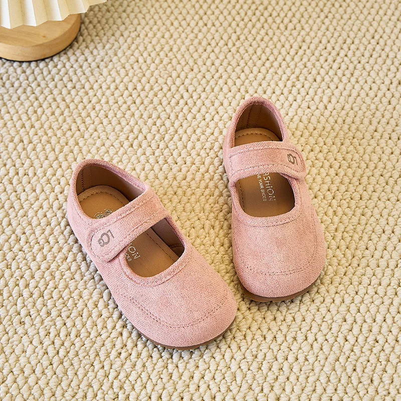 Children's leather shoes 2025 spring autumn new Korean girls' frosted soft soled princess shoes Super Soft Comfortable Sandal