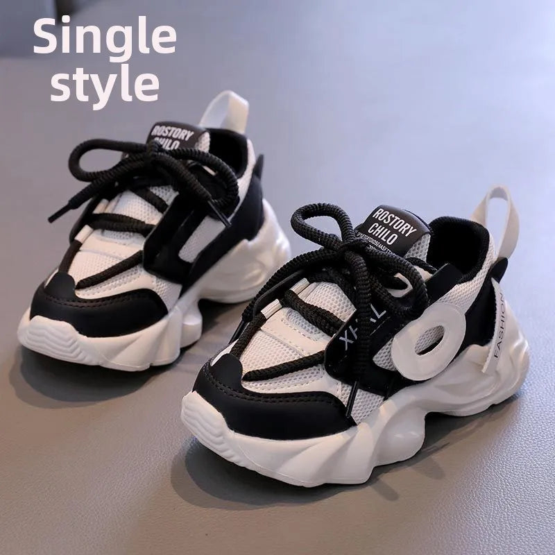 Kids Spring Sneakers Boys Girls School Casual Shoes New 2025 Outdoor Breathable Running Shoes Children Soft Sole Non-slip Sports