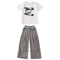 Teenager Girls Clothing Sets Summer Kids Fashion Short Sleeve T-shirt And Pants Two Piece Suit Children Outfits Tracksuit 5-14T