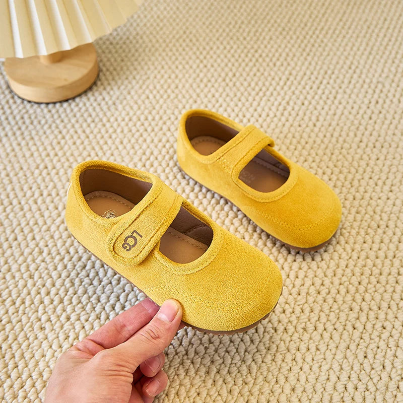 Children's leather shoes 2025 spring autumn new Korean girls' frosted soft soled princess shoes Super Soft Comfortable Sandal
