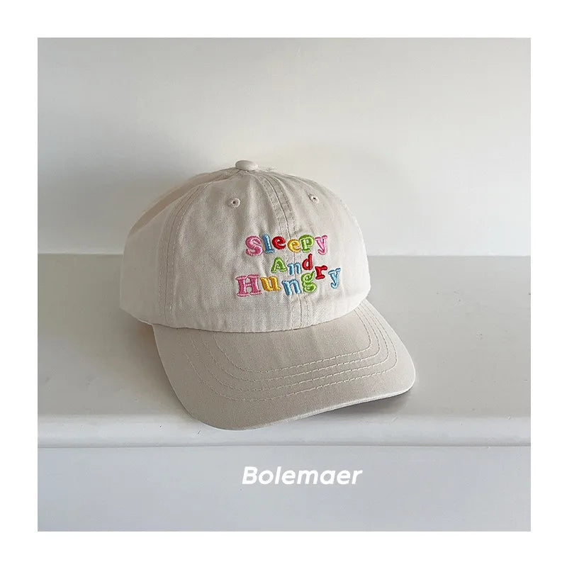 2025 Summer Embroidery Mother Kids Baseball CapsFashion Letter Kids Accessories Fashionable Baby's Travel Sunshade Hat Kids Hats