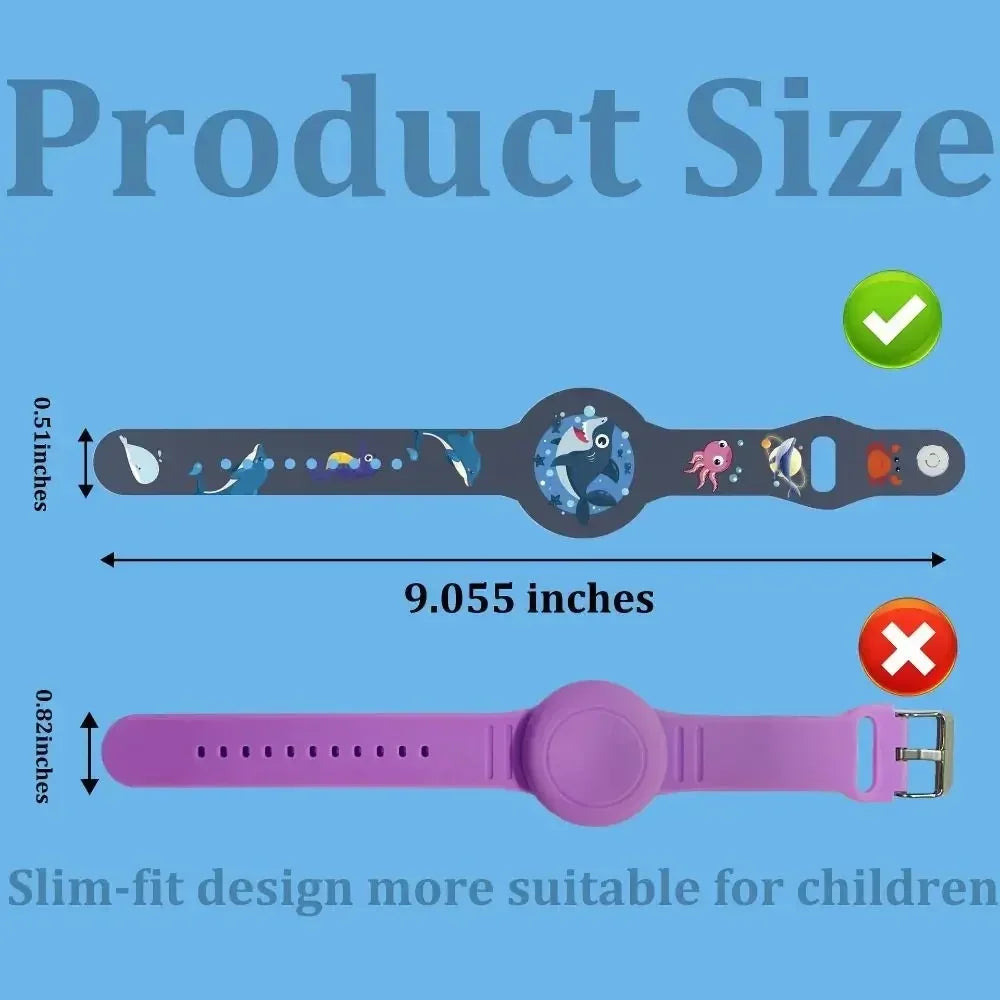 Airtag Bracelet for Kids Necklace, Comfy Secure Air Tags Wristband Kids Air Tag Necklace for Kids, Adults Kids AirTag Watch Band