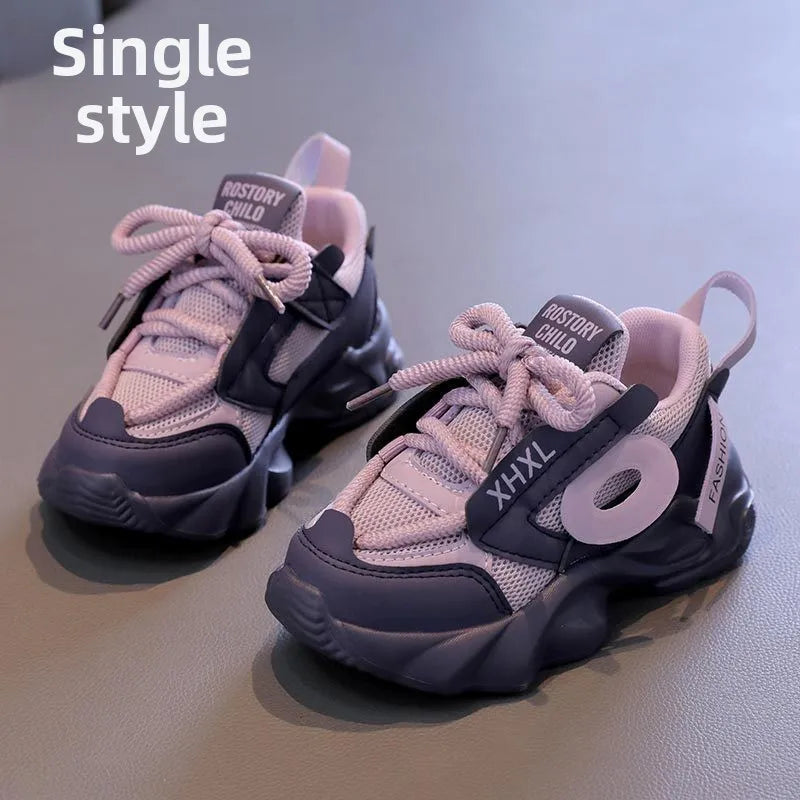 Kids Spring Sneakers Boys Girls School Casual Shoes New 2025 Outdoor Breathable Running Shoes Children Soft Sole Non-slip Sports