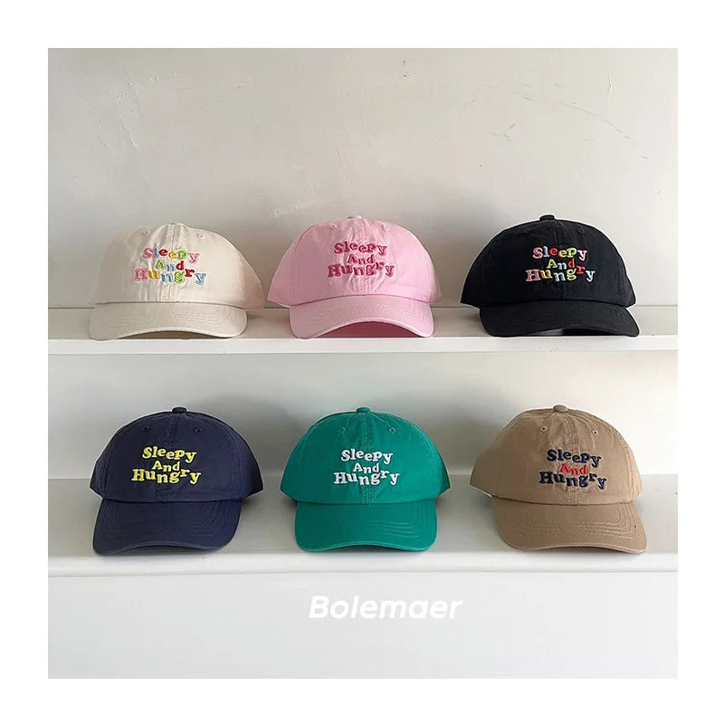 2025 Summer Embroidery Mother Kids Baseball CapsFashion Letter Kids Accessories Fashionable Baby's Travel Sunshade Hat Kids Hats