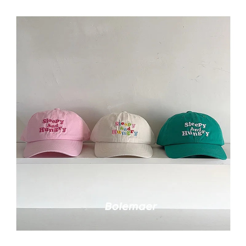 2025 Summer Embroidery Mother Kids Baseball CapsFashion Letter Kids Accessories Fashionable Baby's Travel Sunshade Hat Kids Hats