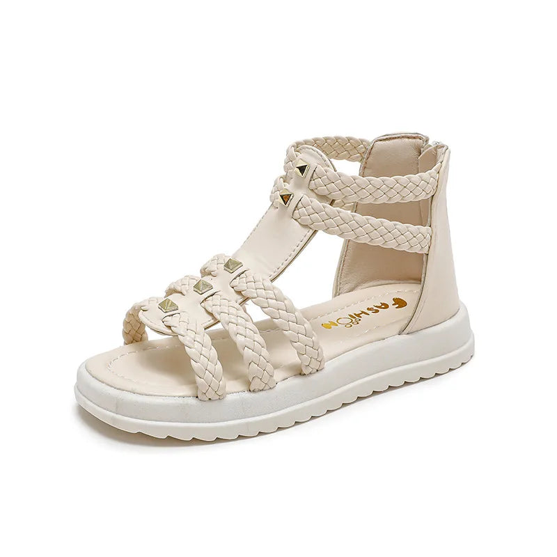 Summer Girls Sandals 2026 New Design Girls Soft Soled Lightweight Shoe Fashionable Girl Anti Slip Versatile Casual Summer Sandal
