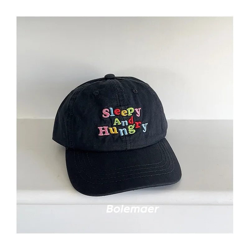 2025 Summer Embroidery Mother Kids Baseball CapsFashion Letter Kids Accessories Fashionable Baby's Travel Sunshade Hat Kids Hats