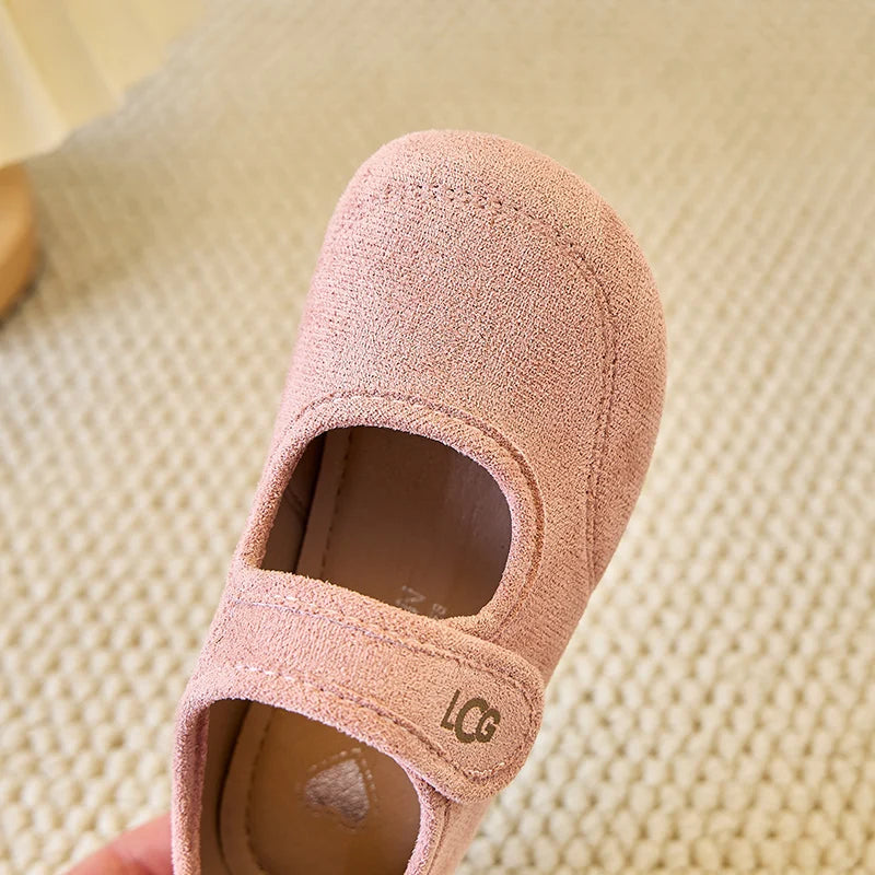 Children's leather shoes 2025 spring autumn new Korean girls' frosted soft soled princess shoes Super Soft Comfortable Sandal