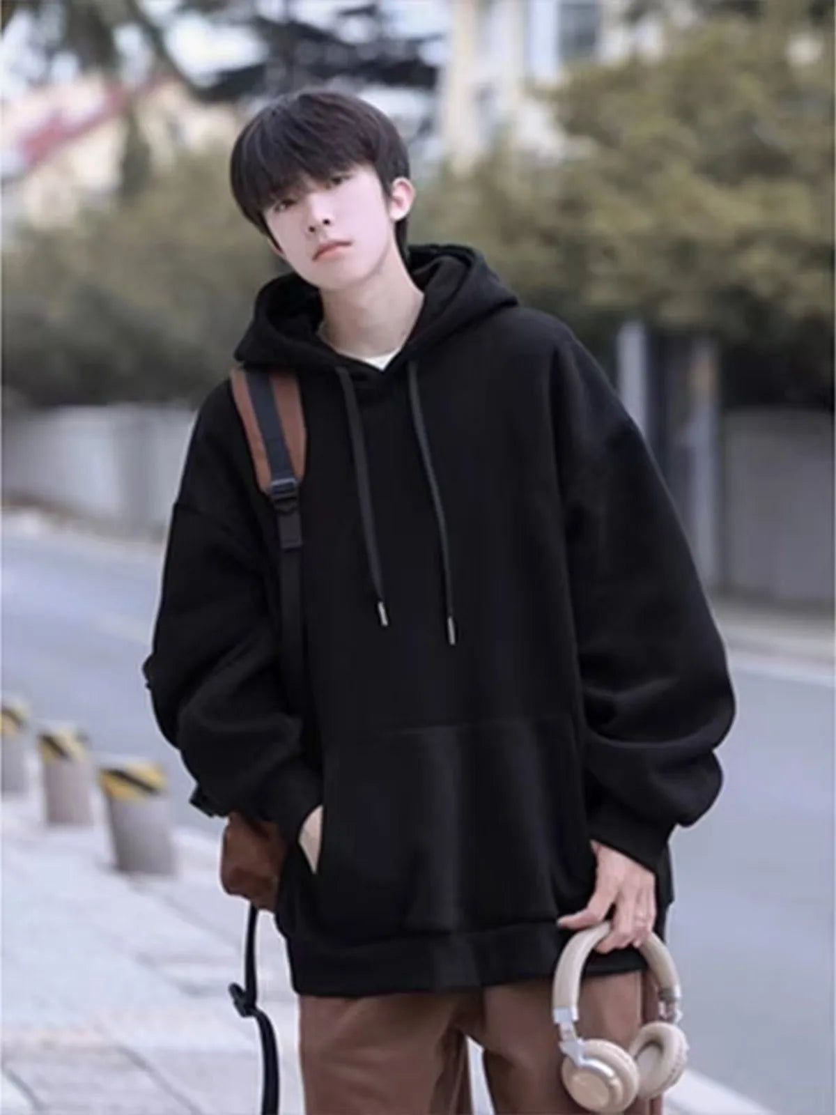 2025 Fashion Casual Hoodies Men Wholesale Plain White Pullover Hoodie Unisex Sweatshirt with Hood Popular Versatile Streetwear